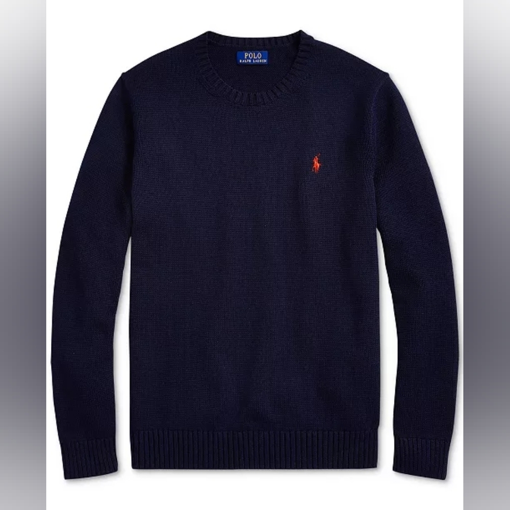 Polo Ralph Lauren V-neck Sweater Navy Blue Men's Small